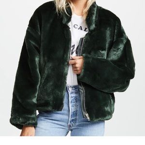 Free People faux fur jacket XS 2 front pockets